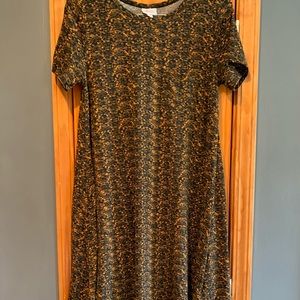 Black and Orange Lularoe Carly Size S
